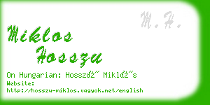 miklos hosszu business card